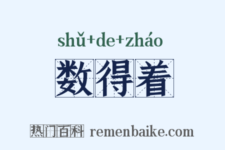 数得着是什么意思的图片